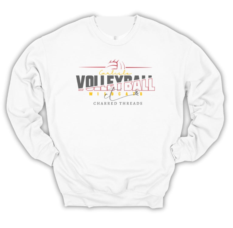 Carlisle Wildcats Split Letter Volleyball Collection | Tee, Long Sleeve, Crewneck & Hoodie