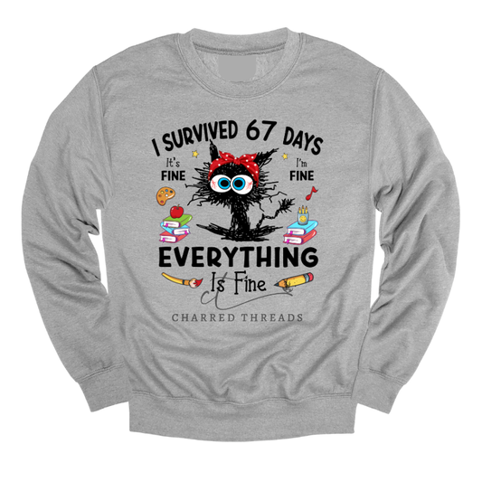 I Survived 67 Days – Everything Is Fine Apparel Collection