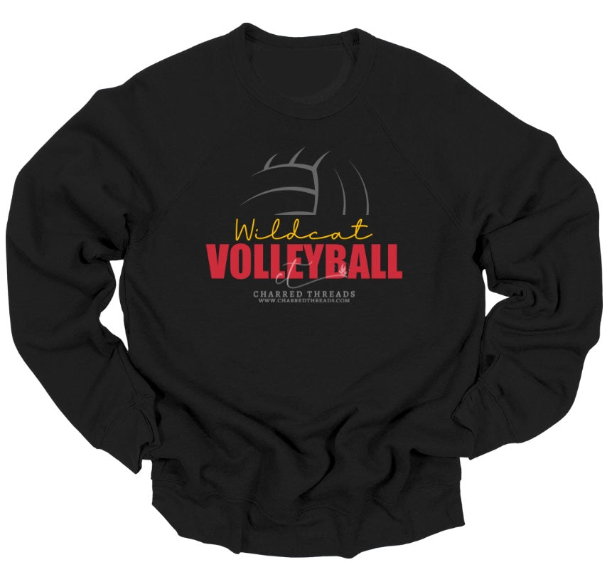 Wildcat Volleyball Arch Script Collection | Tee, Long Sleeve, Crewneck & Hoodie