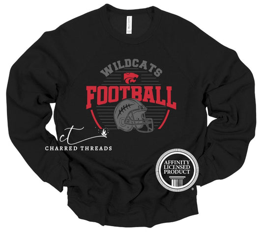 Carlisle Wildcats Football Tee, Crewneck, or Hoodie | Powercat Logo | Licensed Spirit Wear
