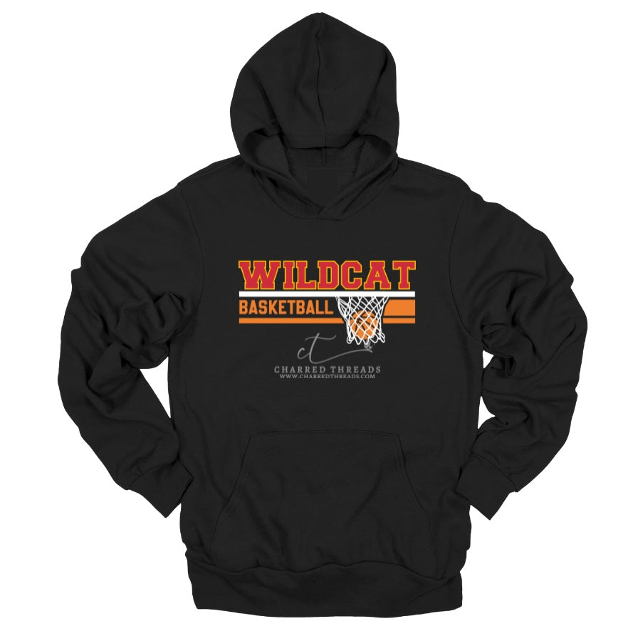 Wildcat Net Carlisle Basketball Tee, Crewneck, or Hoodie | Infant–Adult Sizes | Black, Red, White, or Charcoal
