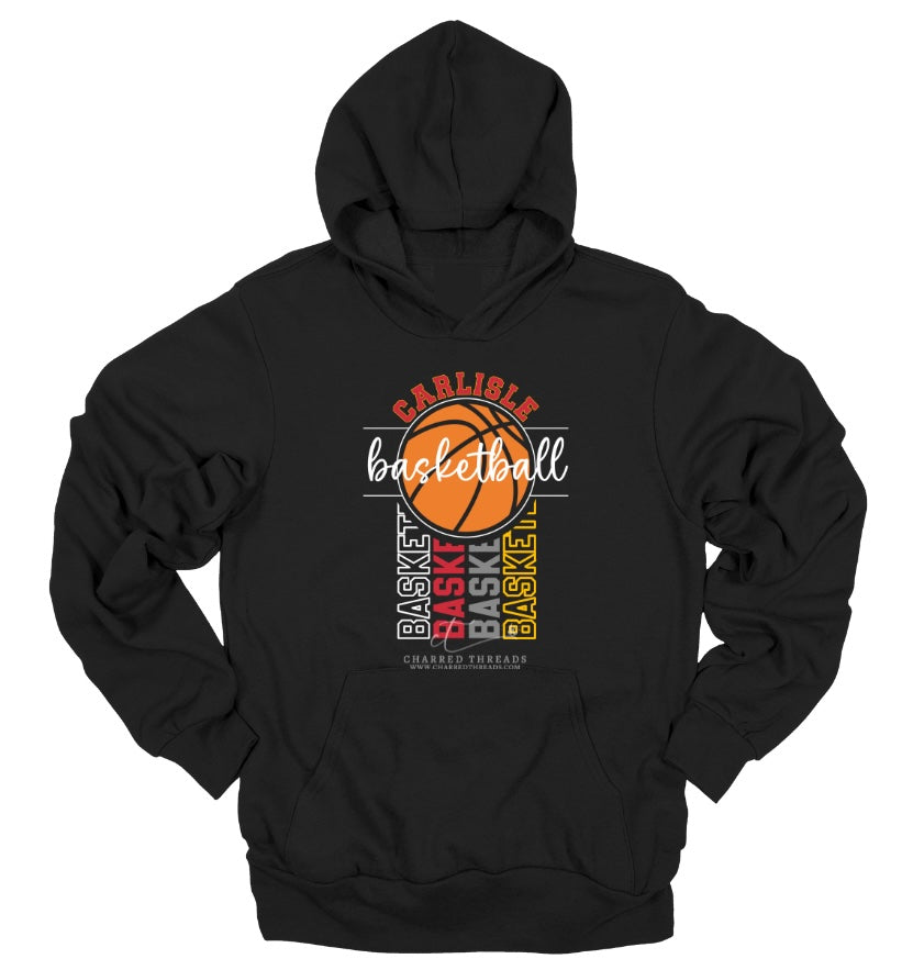 Vertical Bounce Carlisle Basketball Tee, Crewneck, or Hoodie | Infant–Adult Sizes | Black, Red, White, or Charcoal