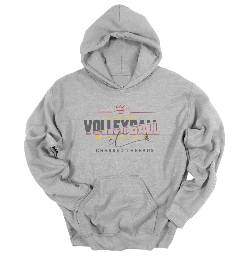 Carlisle Wildcats Split Letter Volleyball Collection | Tee, Long Sleeve, Crewneck & Hoodie
