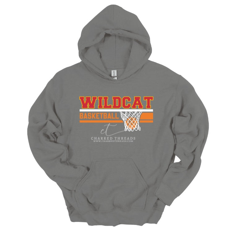 Wildcat Net Carlisle Basketball Tee, Crewneck, or Hoodie | Infant–Adult Sizes | Black, Red, White, or Charcoal