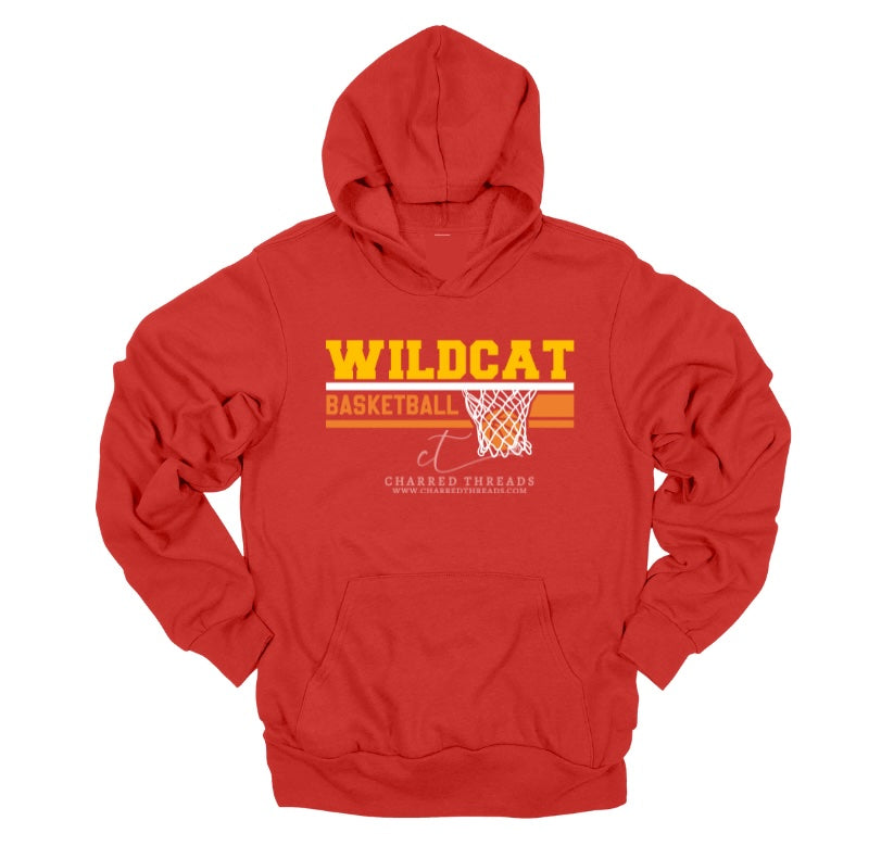 Wildcat Net Carlisle Basketball Tee, Crewneck, or Hoodie | Infant–Adult Sizes | Black, Red, White, or Charcoal