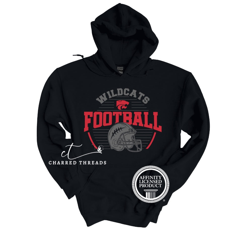 Carlisle Wildcats Football Tee, Crewneck, or Hoodie | Powercat Logo | Licensed Spirit Wear