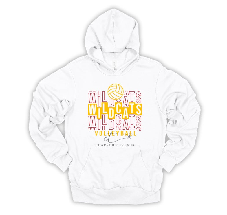 Wildcats Volleyball Repeat Pattern Collection | Tee, Long Sleeve, Crewneck & Hoodie