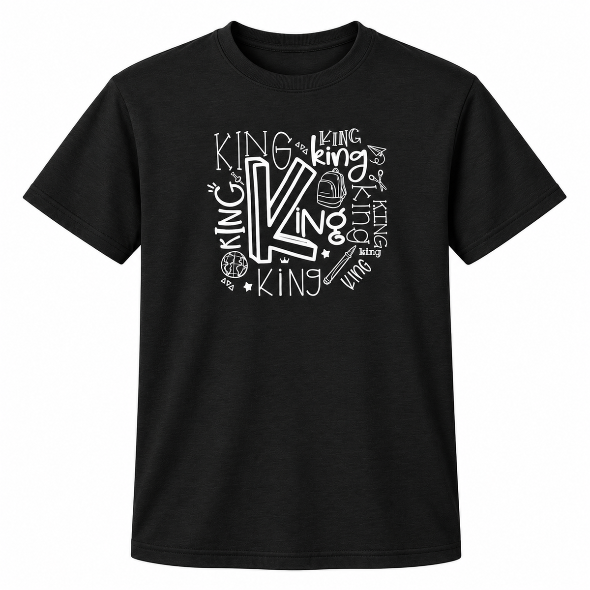 2022 King Elementary Typography Short Sleeve T-Shirt