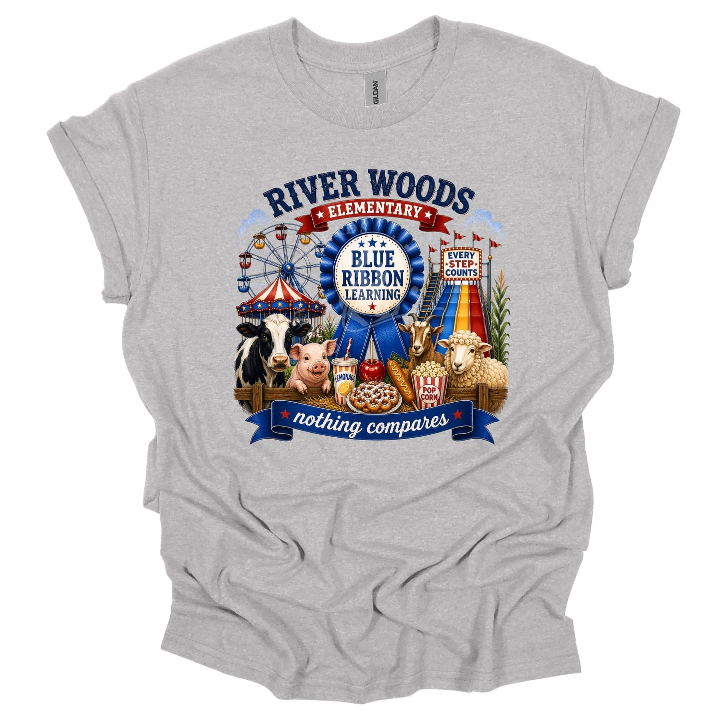 2026 River Woods Elementary Blue Ribbon T-Shirt
