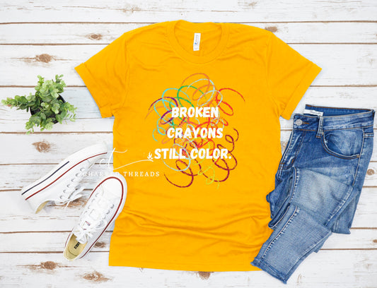 Broken Crayons Still Color Short Sleeve Shirt