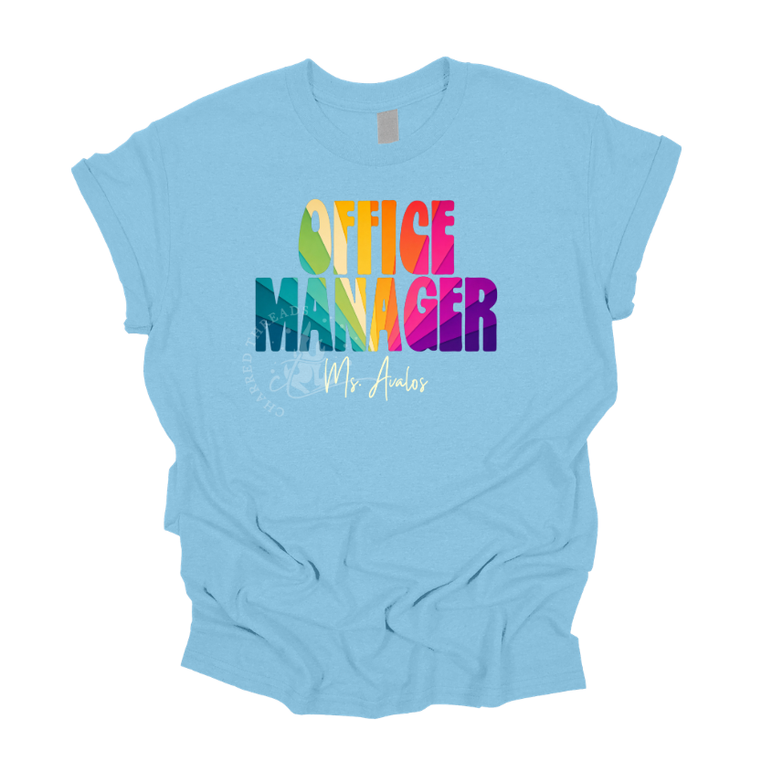 Rainbow Role Personalized Shirt | Custom Staff Job Title & Name Tee