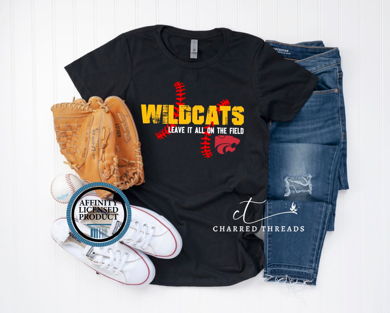 Wildcats Leave It All on the Field Short Sleeve Graphic T-Shirt