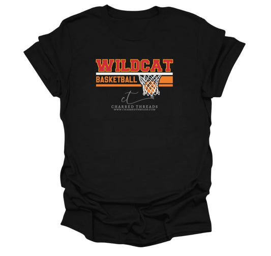 Wildcat Net Carlisle Basketball Tee, Crewneck, or Hoodie | Infant–Adult Sizes | Black, Red, White, or Charcoal