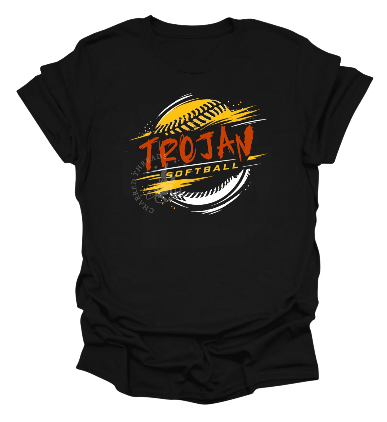 Pleasantville Trojans Softball Grunge Shirt | Vintage Softball Tee