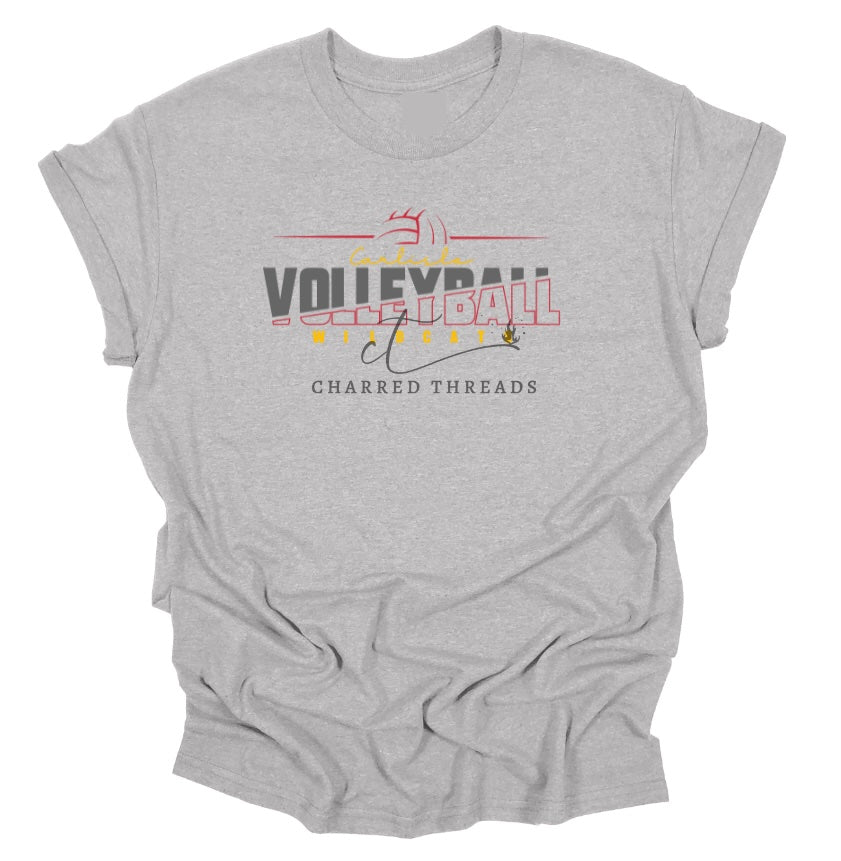Carlisle Wildcats Split Letter Volleyball Collection | Tee, Long Sleeve, Crewneck & Hoodie