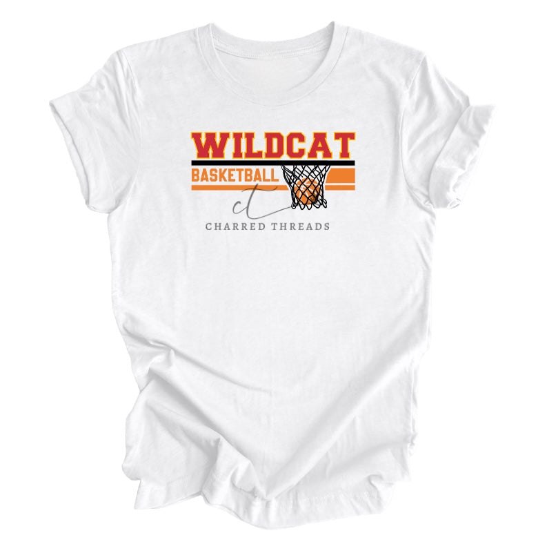 Wildcat Net Carlisle Basketball Tee, Crewneck, or Hoodie | Infant–Adult Sizes | Black, Red, White, or Charcoal