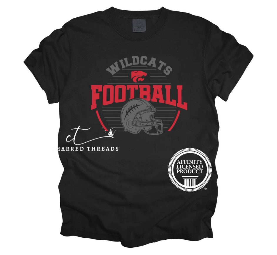 Carlisle Wildcats Football Tee, Crewneck, or Hoodie | Powercat Logo | Licensed Spirit Wear