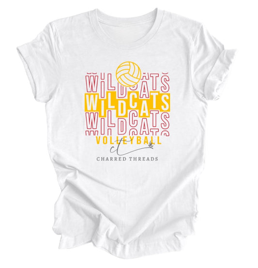 Wildcats Volleyball Repeat Pattern Collection | Tee, Long Sleeve, Crewneck & Hoodie