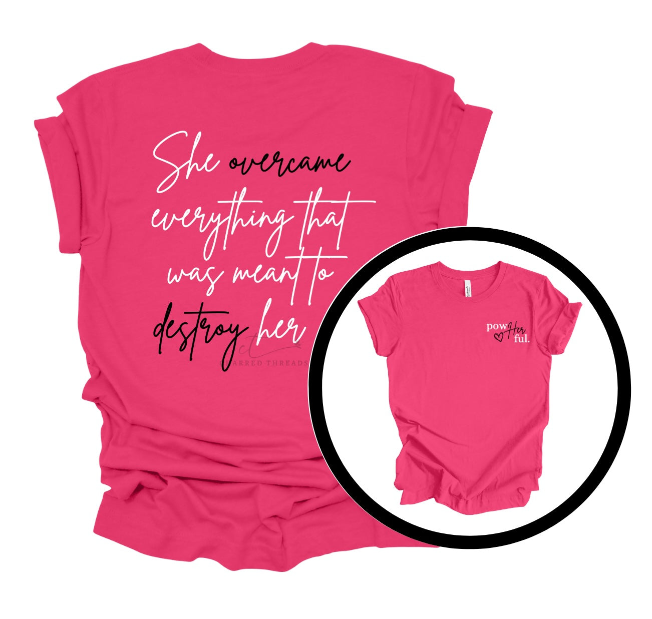 powHERful β She Overcame Everything Tee | Awareness Shirt