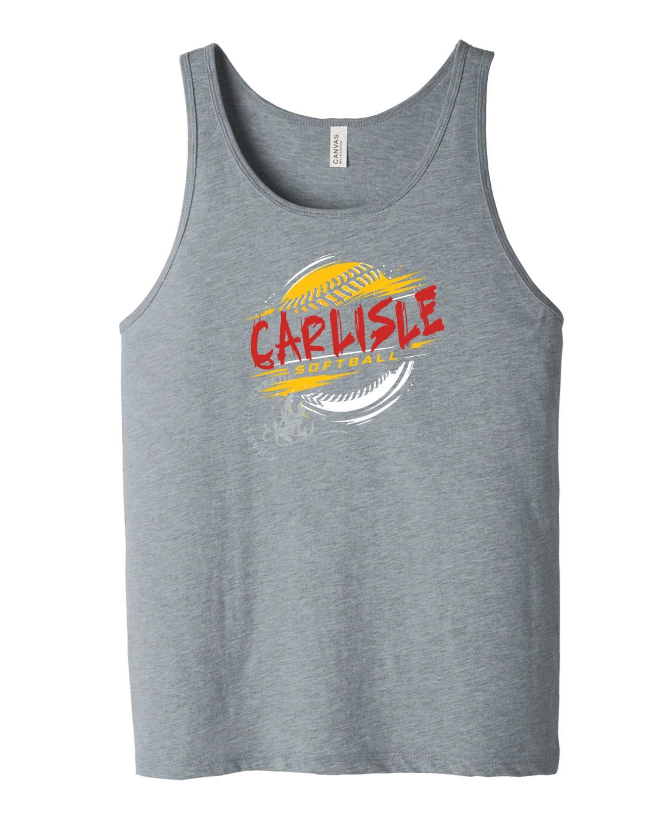 Carlisle Wildcats Softball Grunge Tank | Unisex Jersey Tank | Carlisle Game Day Tank