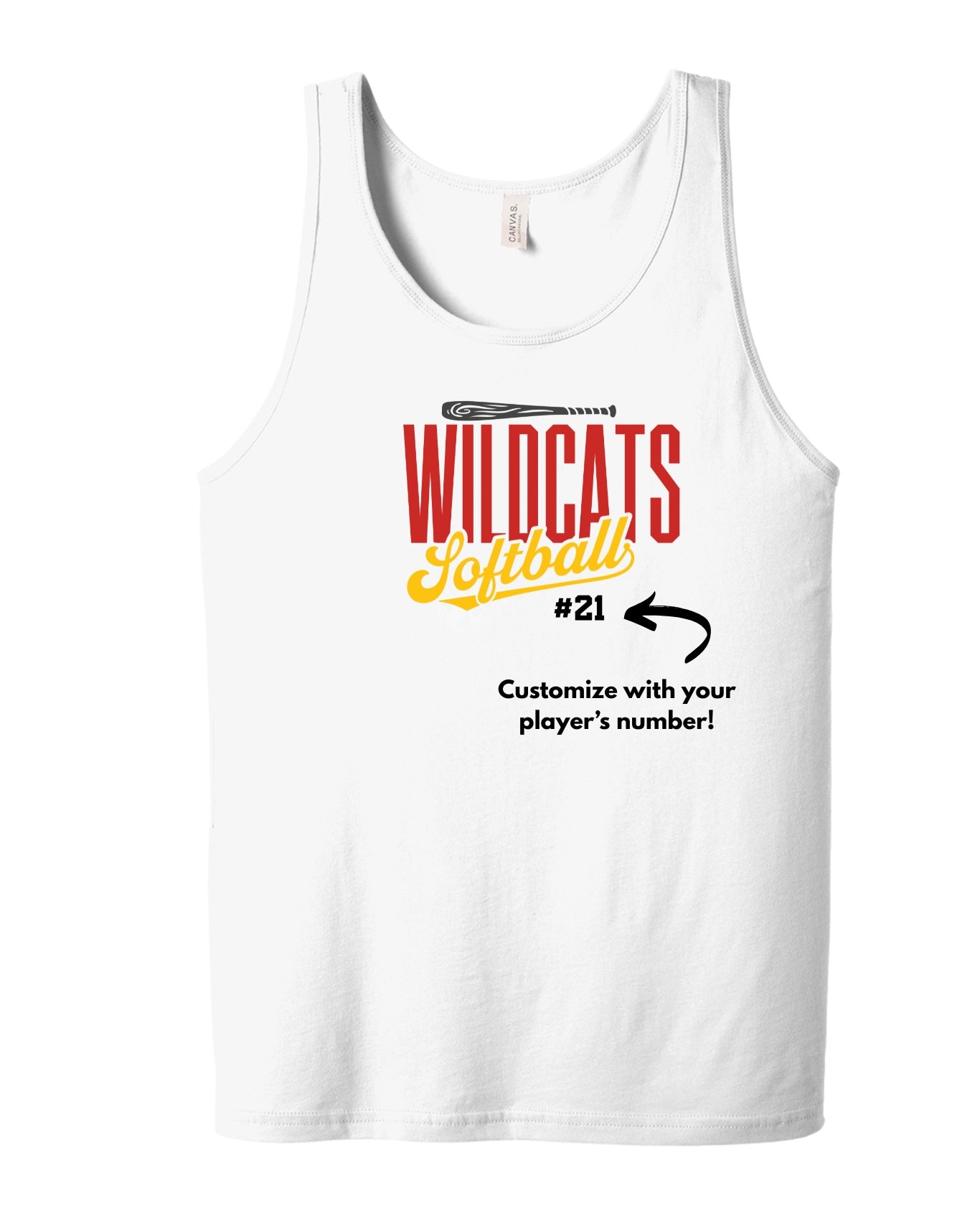 Carlisle Wildcats Softball Script Tank | Unisex Jersey Tank | Carlisle Game Day Tank