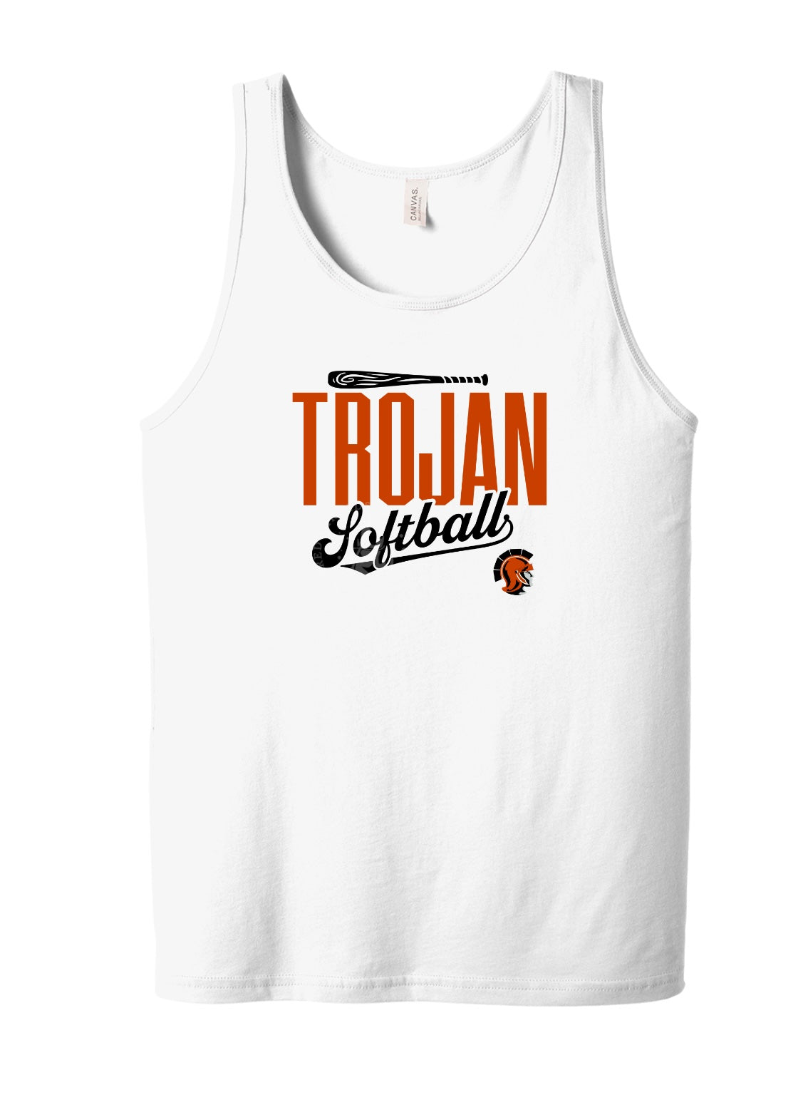 Pleasantville Trojans Softball Script Tank | Unisex Jersey Tank