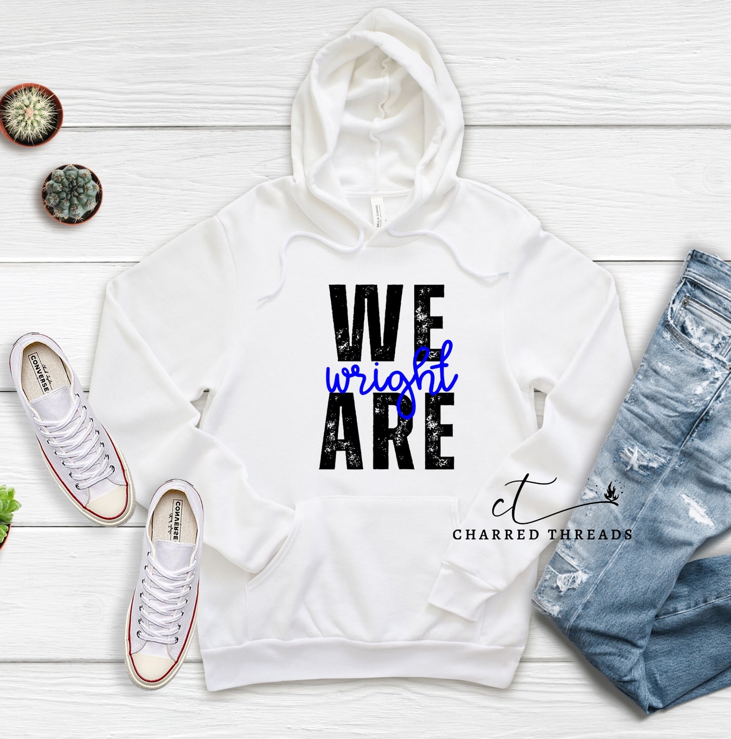 2024 Wright Elementary We Are Wright Bella+Canvas Hooded Sweatshirt