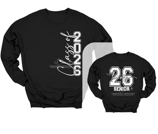 Class of 2026 Vertical Front & Back Senior Shirt Apparel Collection
