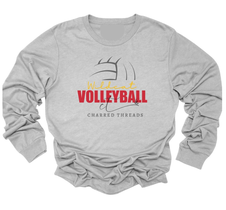 Wildcat Volleyball Arch Script Collection | Tee, Long Sleeve, Crewneck & Hoodie