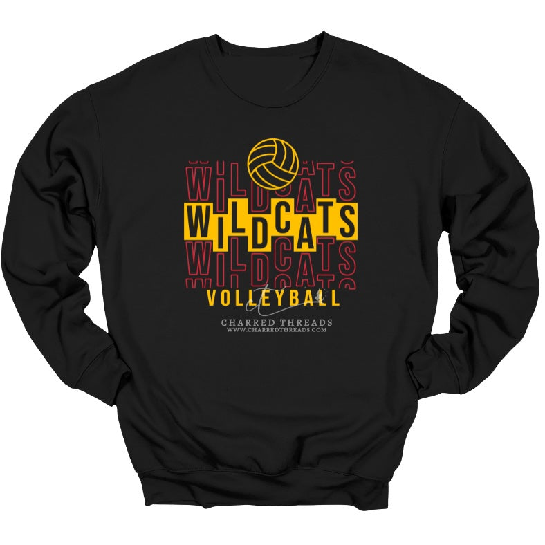 Wildcats Volleyball Repeat Pattern Collection | Tee, Long Sleeve, Crewneck & Hoodie