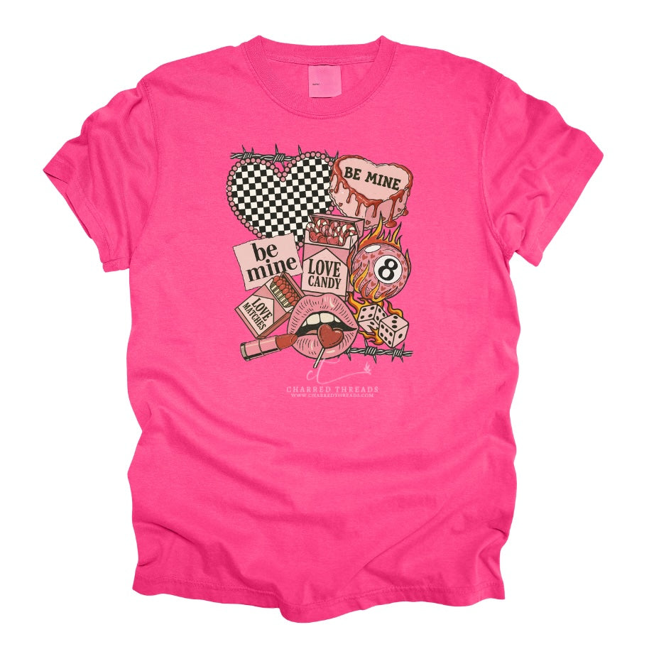 Retro Valentine Collage Graphic Tee & Crewneck Sweatshirt