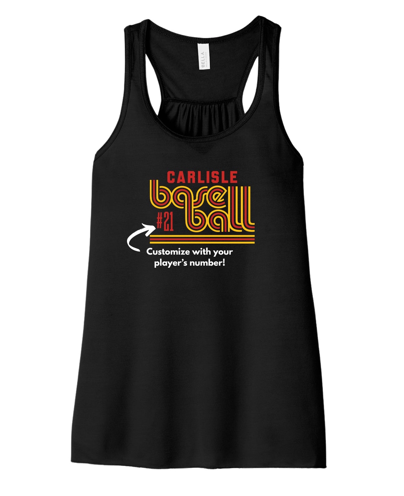 Carlisle Retro Baseball Flowy Racerback Tank | Women’s Baseball Tank