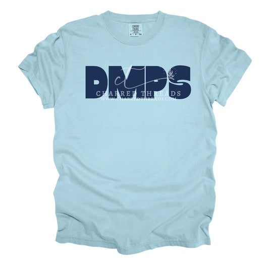 Bold DMPS Block Tee – Comfort Colors (Chambray or Blossom)