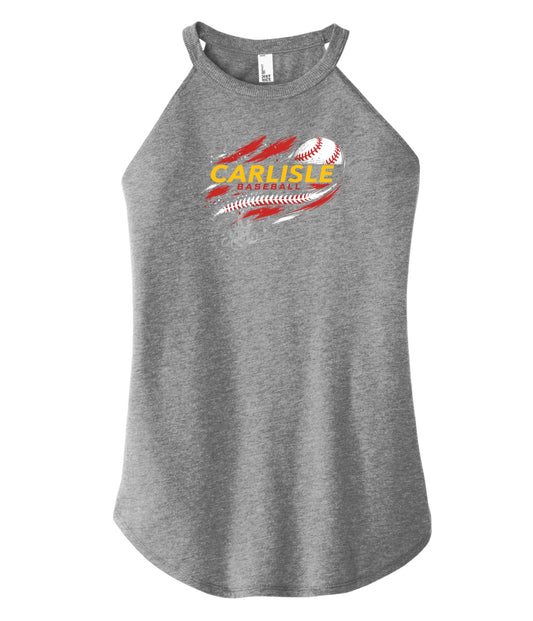 Carlisle Baseball Paint Stroke Perfect Tri Rocker Tank | Women’s Carlisle Baseball Tank