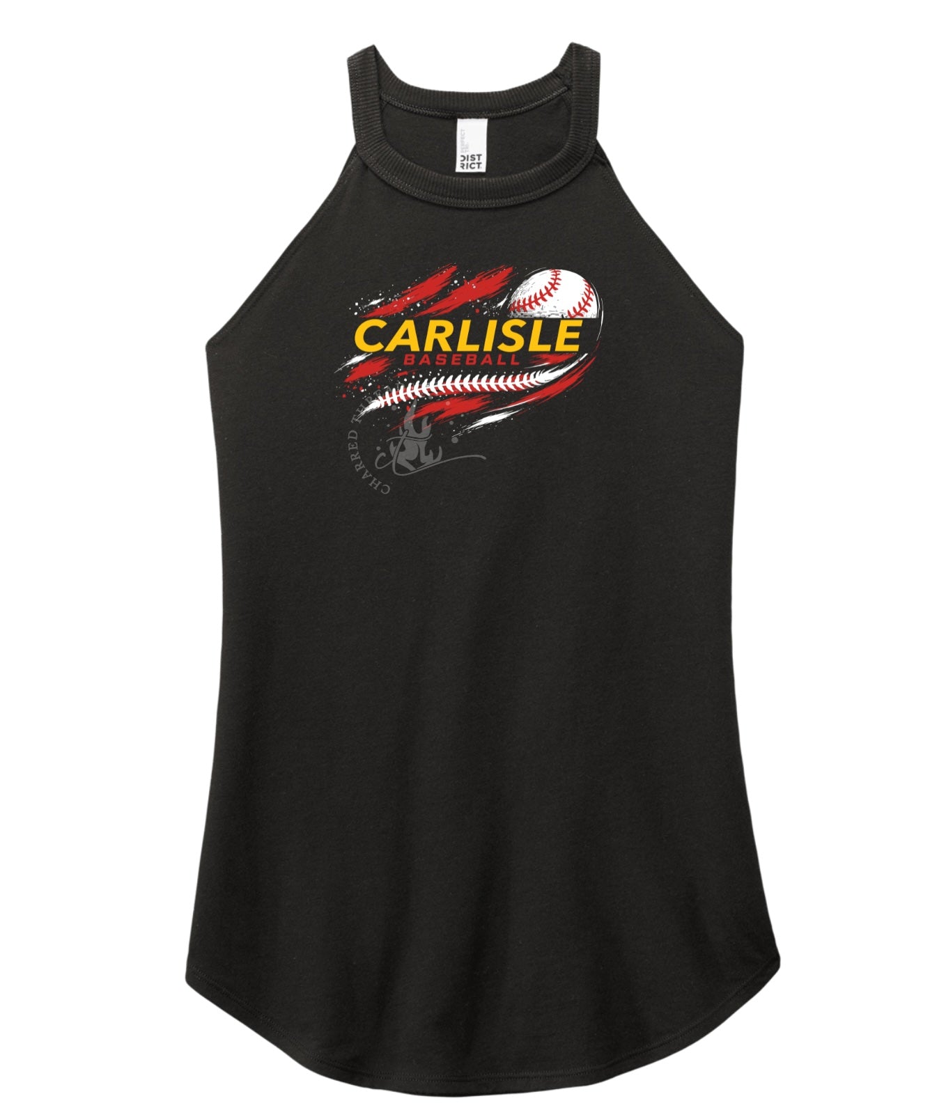Carlisle Baseball Paint Stroke Perfect Tri Rocker Tank | Women’s Carlisle Baseball Tank