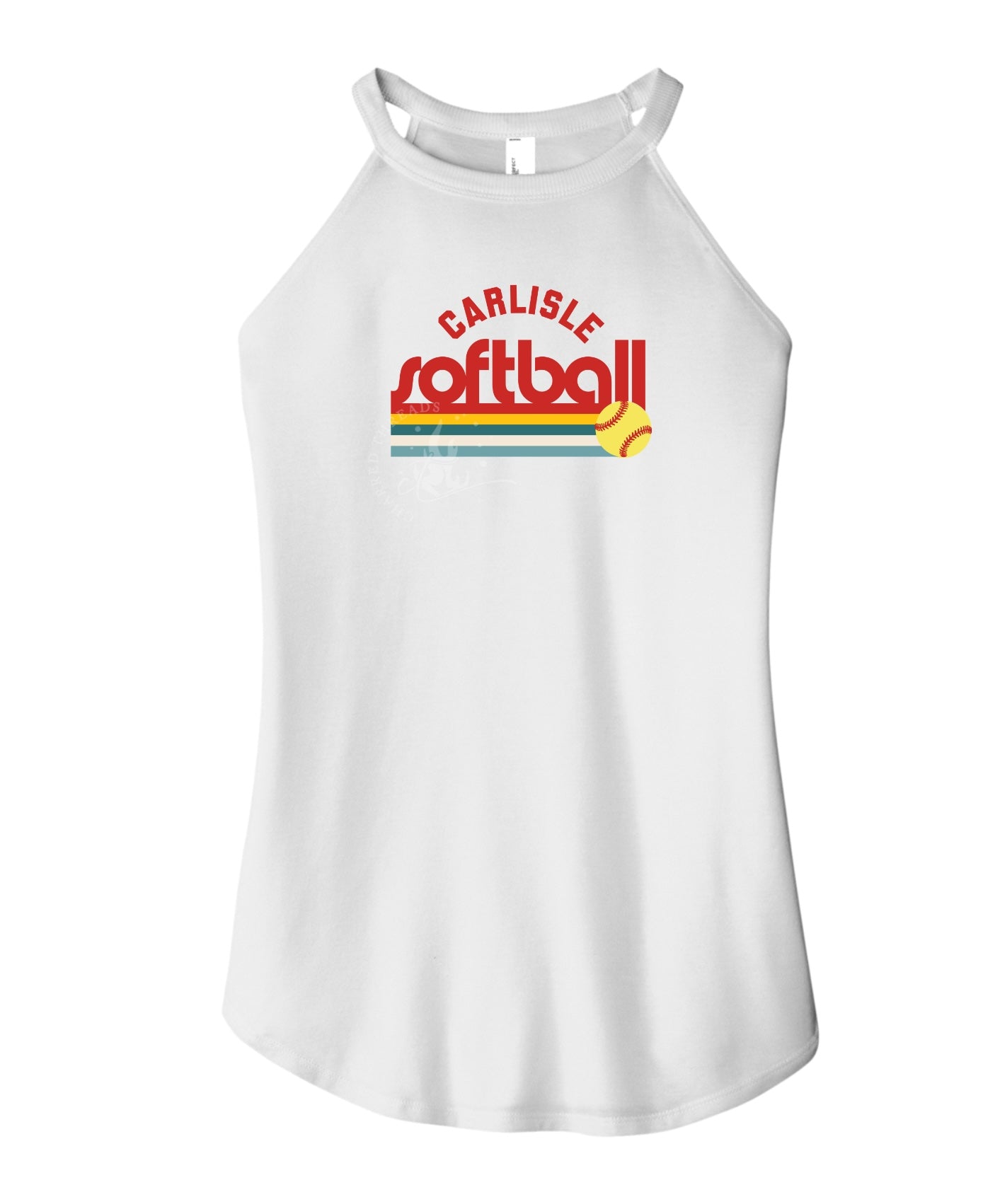 Carlisle Wildcats Retro Softball Perfect Tri Rocker Tank | Women’s Carlisle Softball Tank