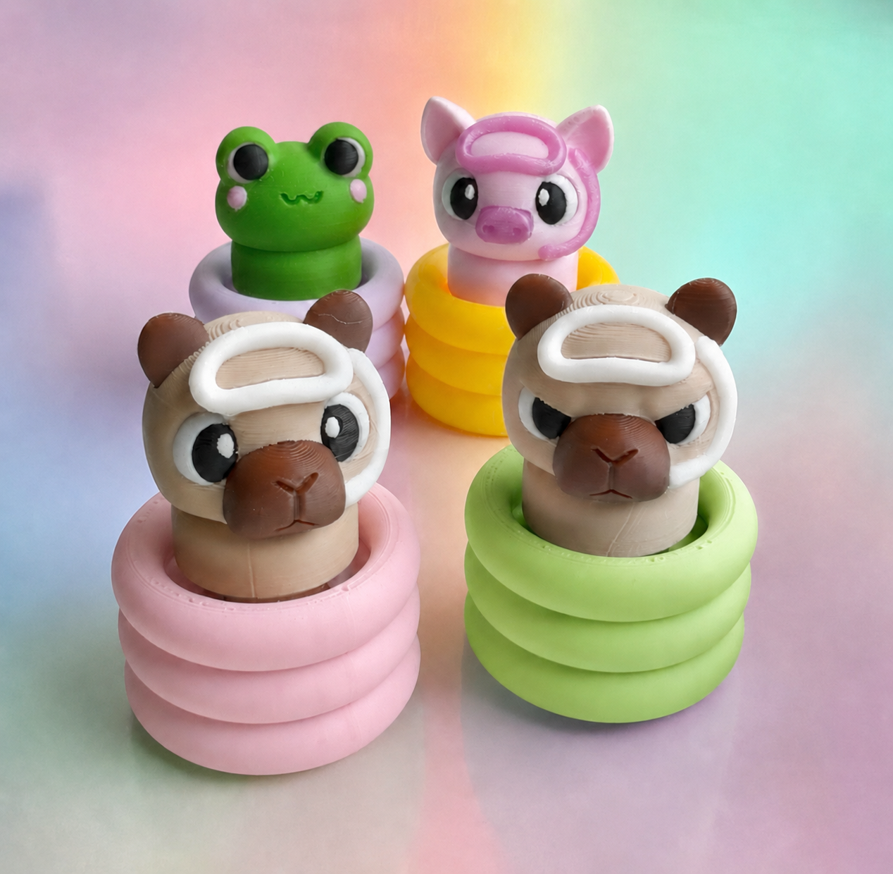 3D Printed Pool Floaty Animal Clickers