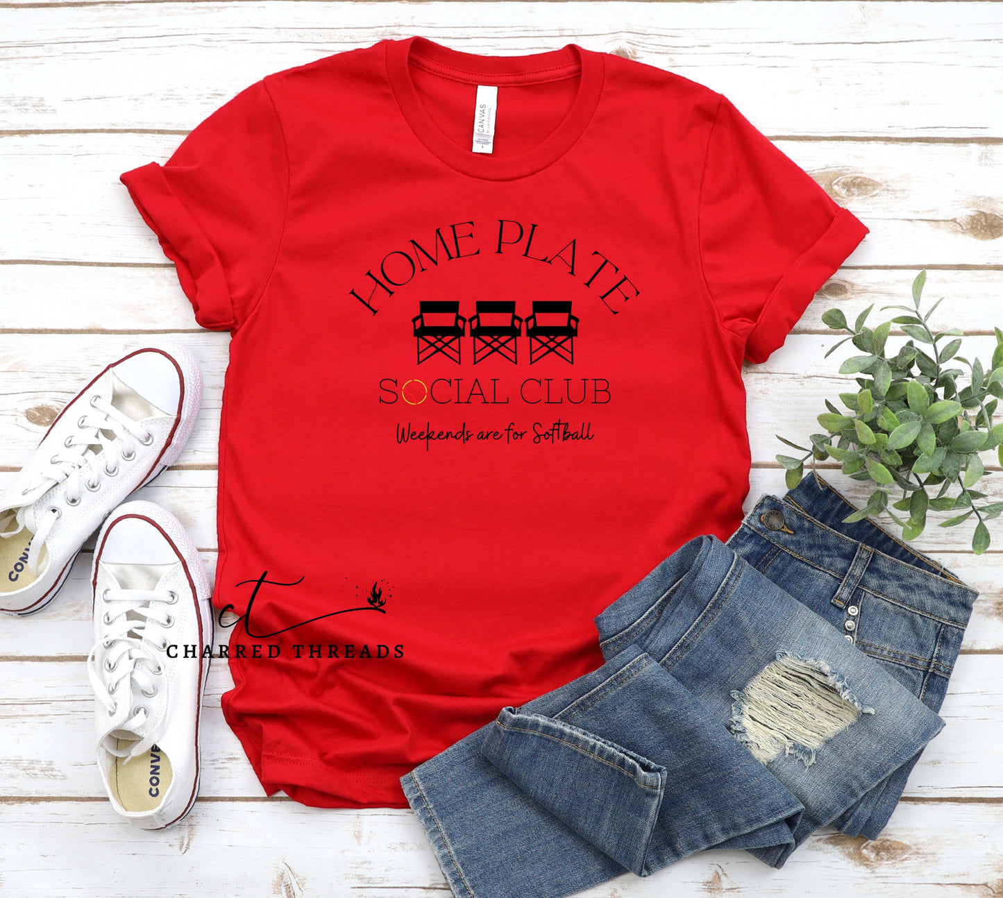 Home Plate Social Club Softball Graphic Short Sleeve Shirt