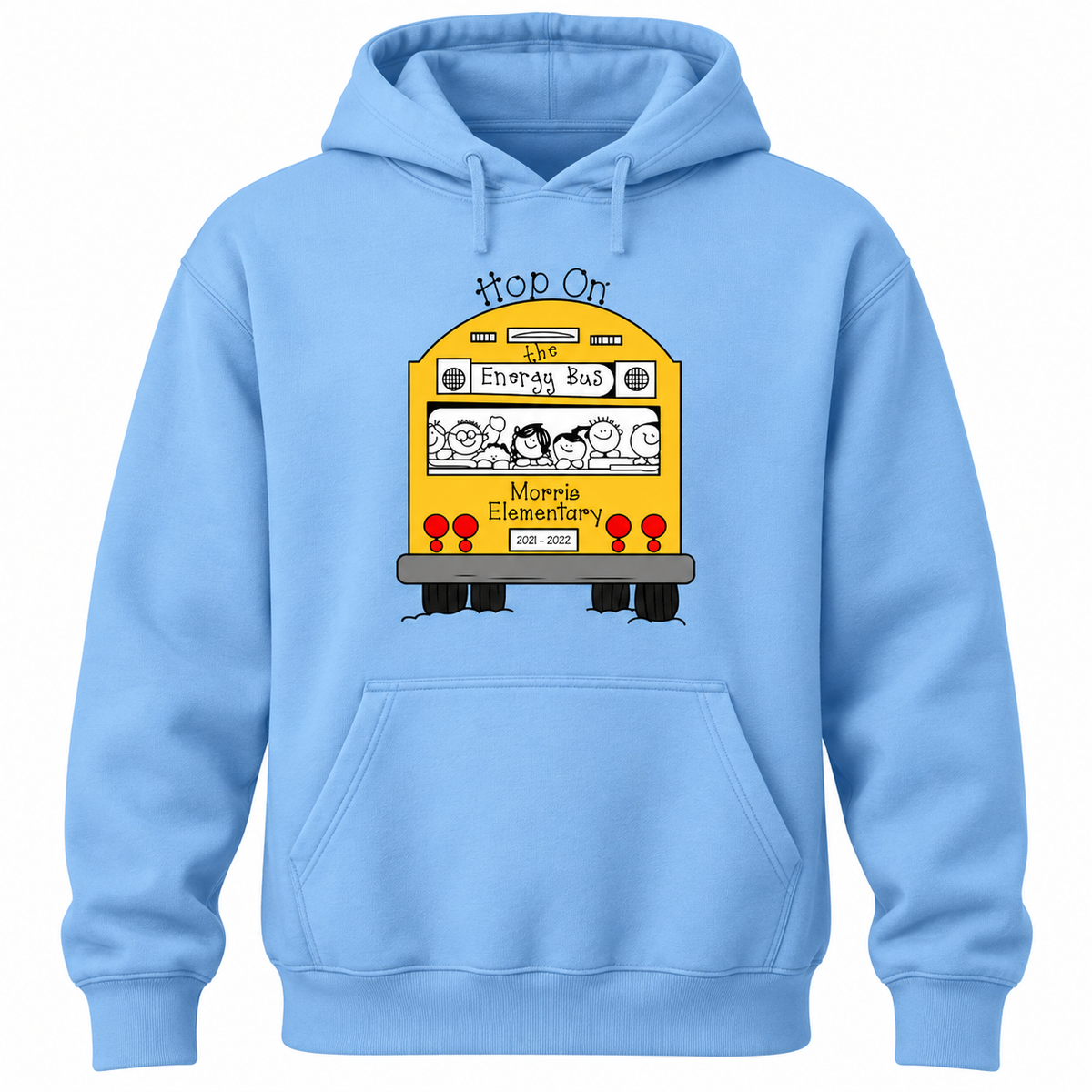 2021 Morris Elementary Hop on the Energy Bus Hooded Sweatshirt