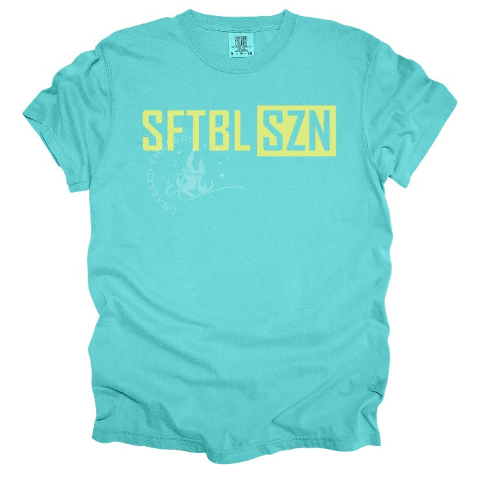 SFTBL SZN Tee | Softball Season Shirt | Minimal Softball Tee | Comfort Colors Neon Shirt