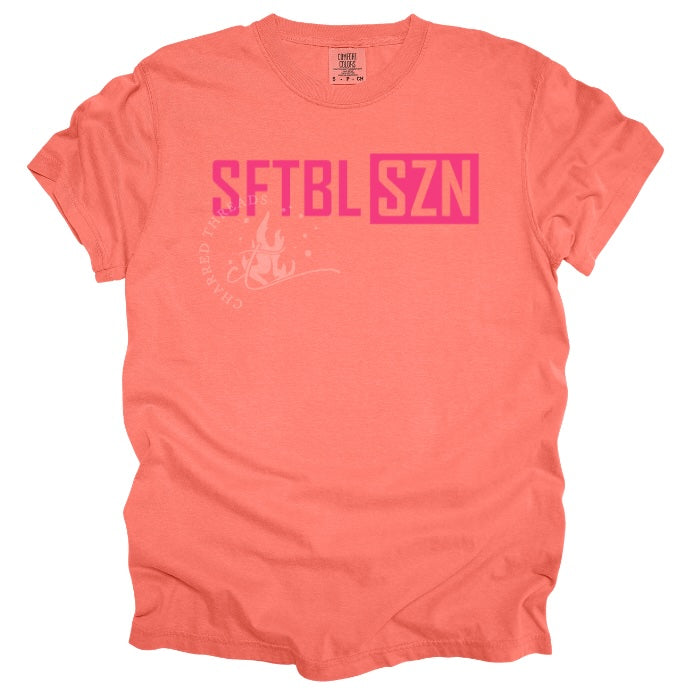 SFTBL SZN Tee | Softball Season Shirt | Minimal Softball Tee | Comfort Colors Neon Shirt