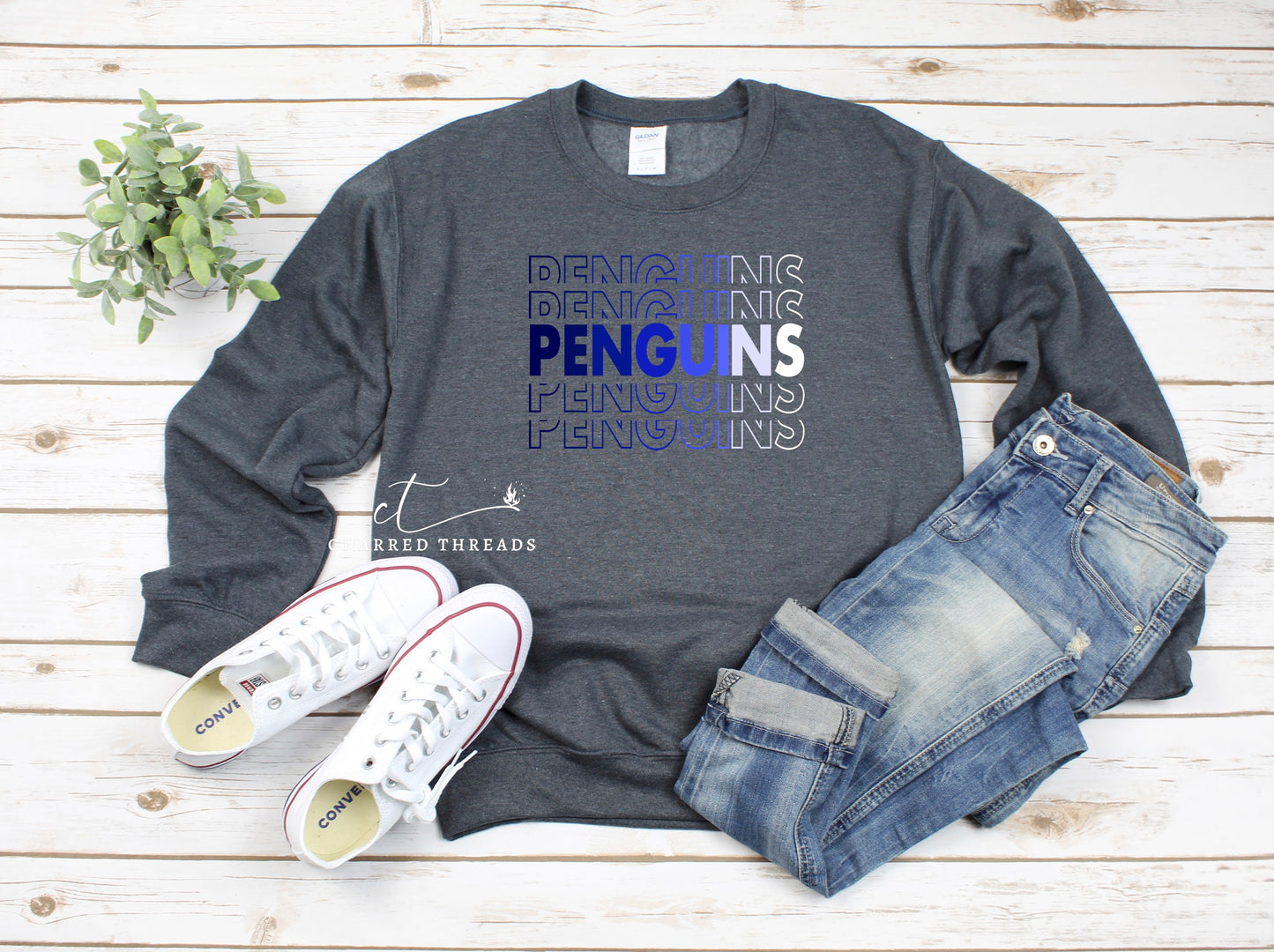 2023 Perkins Stacked Penguins Crewneck Sweatshirt