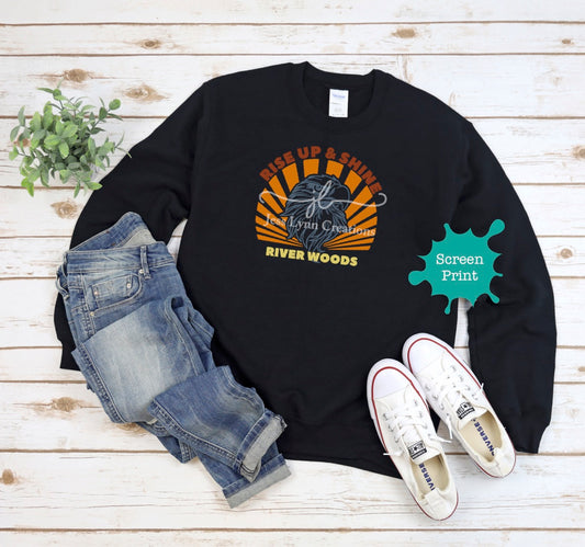 2021 River Woods Elementary Rise Up & Shine Eagle Crewneck Sweatshirt