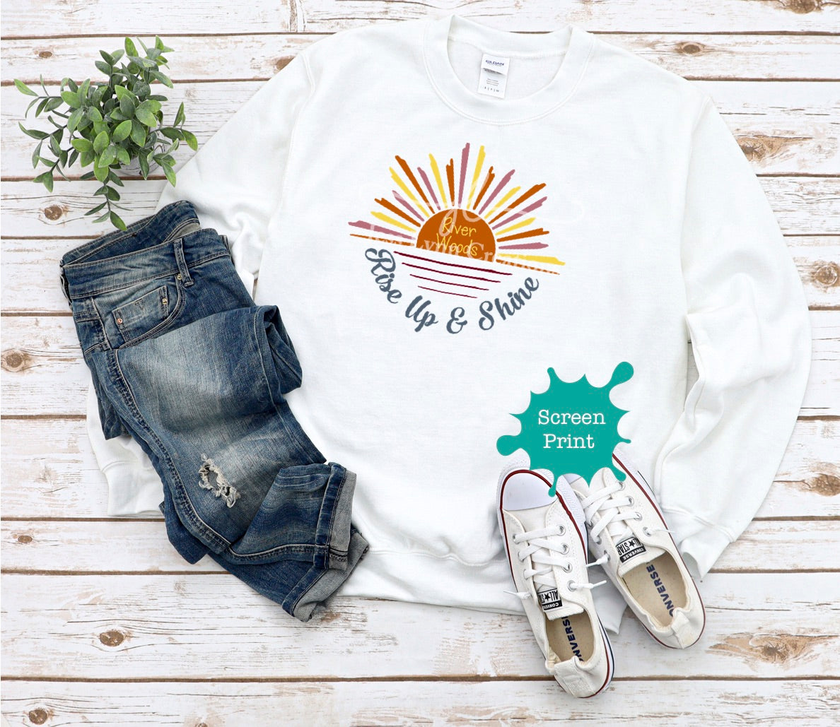 2021 River Woods Elementary Rise Up & Shine Crewneck Sweatshirt