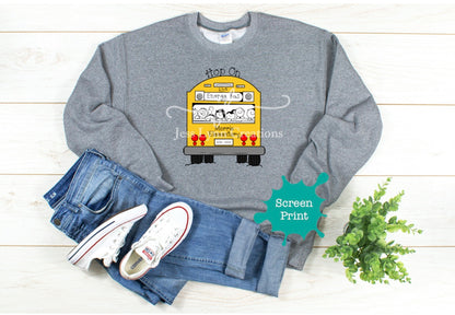 2021 Morris Elementary Hop On Energy Bus Crewneck Sweatshirt