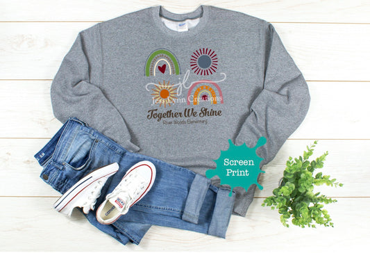 2021 River Woods Elementary Together We Shine Crewneck Sweatshirt