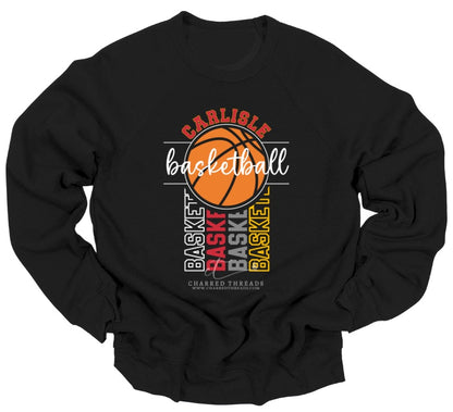 Vertical Bounce Carlisle Basketball Tee, Crewneck, or Hoodie | Infant–Adult Sizes | Black, Red, White, or Charcoal