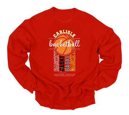 Vertical Bounce Carlisle Basketball Tee, Crewneck, or Hoodie | Infant–Adult Sizes | Black, Red, White, or Charcoal