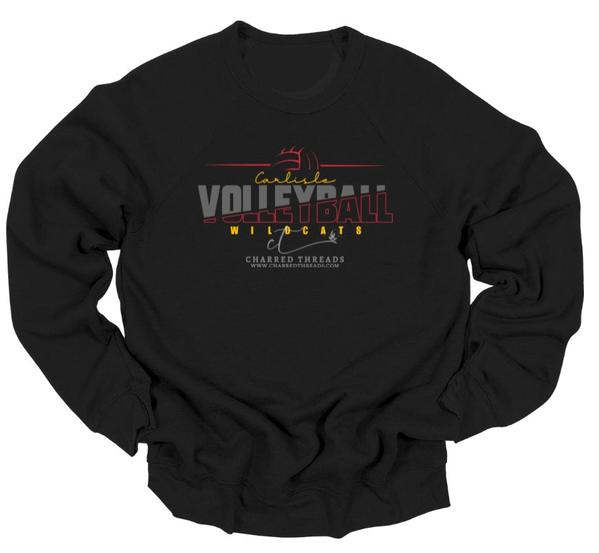 Carlisle Wildcats Split Letter Volleyball Collection | Tee, Long Sleeve, Crewneck & Hoodie