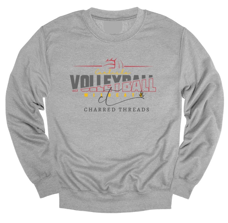 Carlisle Wildcats Split Letter Volleyball Collection | Tee, Long Sleeve, Crewneck & Hoodie
